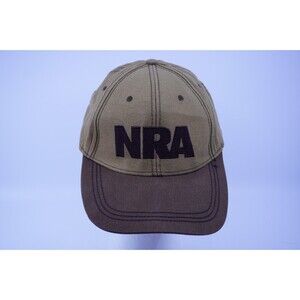 National Rifle Association Brown Ball Cap Hat NRA Embroidered Est 1871